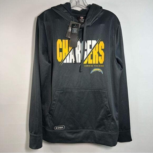 New Era Mens Chargers Grey Pullover Hoodie M - Picture 1 of 6
